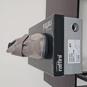 Grey Leather Loafers